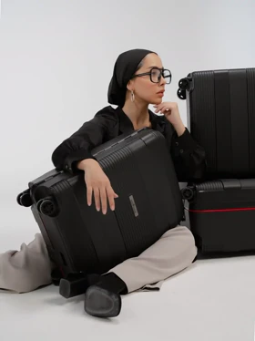 چمدان سایز متوسط مدل Rose Merry RL-201-3z-Medium_Black
