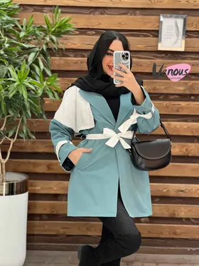 بارانی ترکیبی ژیله سفید