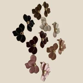 گوشواره پاپیون میناکاری