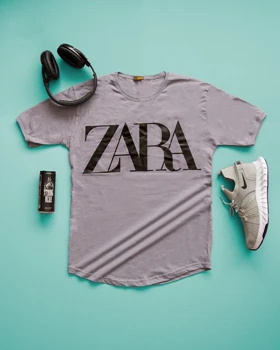 تیشرت مردانه مدل ZARA (طوسی)