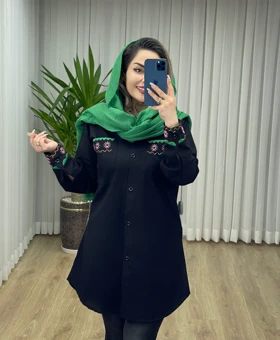 مانتو شومیزی گلدوزی کد 2064