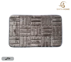 پادری مخمل طرح آجر 45*75 سانتی متر (خاکی)