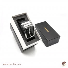 کمربند دورنگ چرم کروکودیلی mrc118-07