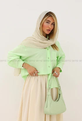 شومیز زنانه تک جیب پری کد1006545