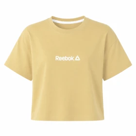 کراپ آستین کوتاه طرح Reebok (کرم)
