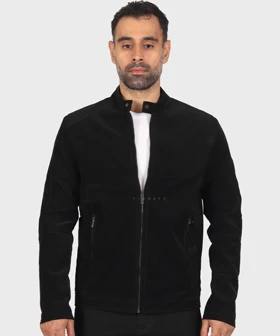 کت چرم مردانه مشکی 2422