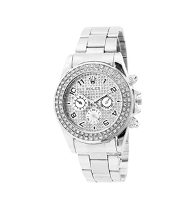 ساعت مچی مردانه عقربه ای نگین‌دار Rolex