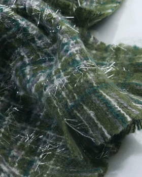 شال پاییزه موهر چهارخانه ریز لمه 20502