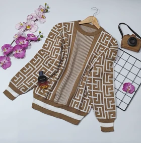 بافت طرح ورساچه کد 40174 (نسکافه ای سفید)