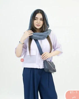 شومیز شیشه ای طرح جیب 7101 | الینور