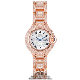 ساعت کارتیه رزگلد Cartier Ballon Bleu Full Diamond-24