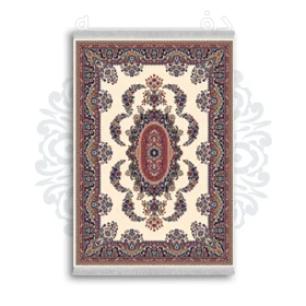 *جدید* فرشینه از جنس پارچه شانل مخمل ترک طرح فانتزی برند دفه کد 1819