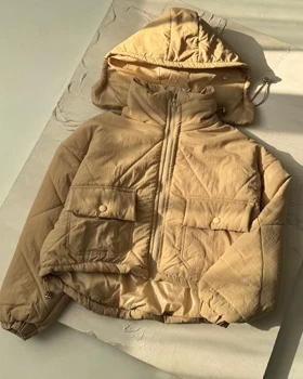 کاپشن پشت بلند کد 130080 (کرم)