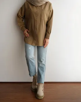 شومیز کتان سایه