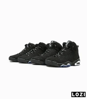 کفش کتانی ساق‌دار مردانه مشکی Nike air jordan 6