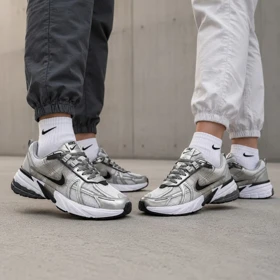 کفش و کتانی زنانه و دخترانه مدل نایک NIKE V2K رنگ سفید طوسی کد 41317