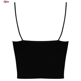کراپ تاپ زنانه ماییلدا مدل پد متحرک رنگ مشکی ماییلدا کد 5250-175