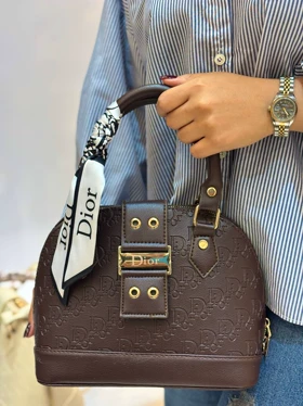 کیف زنانه دستی دیور کد 200125 گالری روژانو قسطی (قهوه ای)