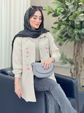 مانتو گلدوزی غنچه