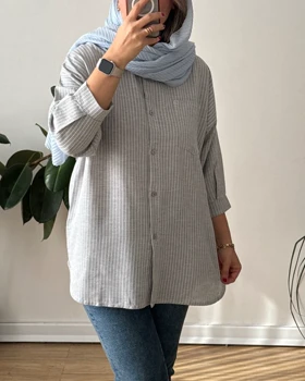 شومیز مانتویی لینن نخ تینا 1