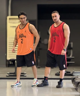 ست بسکتبالی لس آنجلس (Los Angeles) پارچه فلامنت سوزنی طرح آجری (8 رنگ)