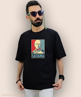 تیشرت لش مردانه و زنانه طرح وان پانچ من شخصیت سایتاما کد 901
