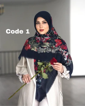 روسری نخ مودال ترک پک سرمه ای 4295