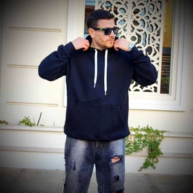 هودی مشکی مردانه | استایل اسپرت و کاربردی روزمره کد 1134
