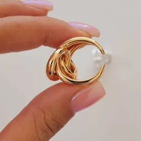 انگشتر ترند دخترانه مدل گره‌ای درشت