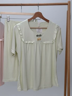 ست لباس راحتی بلوز و شلوارک کد 101