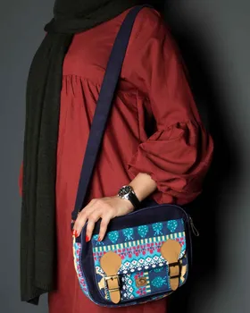 کیف دوشی دو دکمه آبی