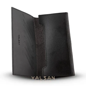 کیف پول مردانه چرم یلسان مدل پارلا کد 018-GS (مشکی)