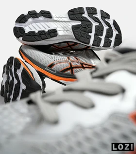 کتانی بزرگ پا طوسی نارنجی ASICS GEL-KAYANO 27