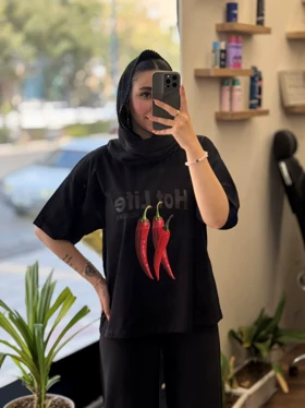 تیشرت چیلی _3122 (مشکی)