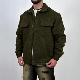 پیراهن کتی فوتر مردانه سبز مدل دوجیب