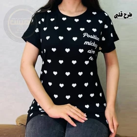 تی‌شرت ویسکوز طرح‌دار