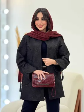 مانتو ژاکارد طرح دار عسل