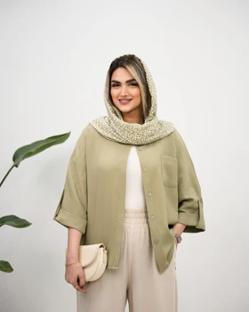 شومیز پشت دکمه تک جیب