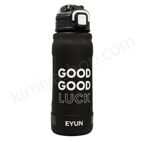 قمقمه ورزشی EYUN مدل Good Luck نی دار طوسی ظرفیت 1 لیتر