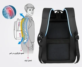 کوله پشتی لپ تاپADG مدل 2102 مناسب لپ تاپ 15.6 اینچی