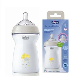 شیشه شیر شفاف چیکو مدل Natural Feeling مناسب 6 ماه به بالا ظرفیت 330 میل