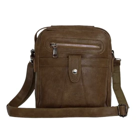 کیف رودوشی چرمی گوگانا مدل GOOGANA - GOOG405 (قهوه ای)