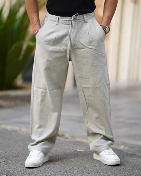 شلوار لینن مردانه برش بگ با کیفیت بالا رنگبندی ZARA