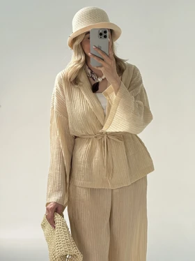 ست شومیز Elara کرم کد 447
