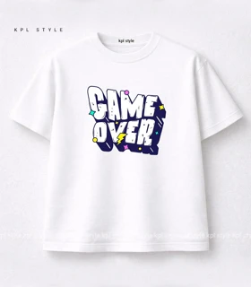 تیشرت باکسی یونیسکس طرح GAME OVER کد 1483