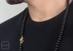 گردنبند مردانه سنگی هیچ