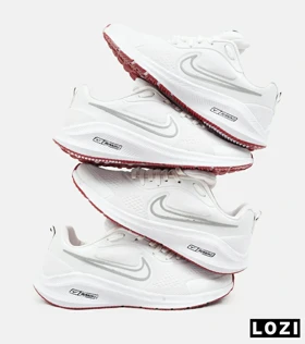کفش کتانی بزرگ پا سفید قرمز نایک NIKE PEGASUS V10