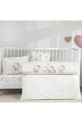 سرویس روتختی نوزاد Taç مدل Hello Kitty Cute Baby پنبه‌ای - چندرنگ