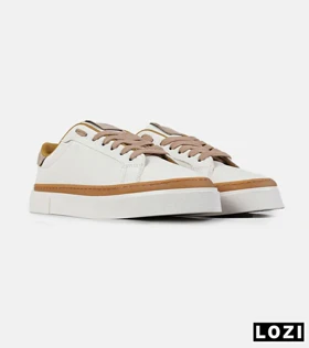 کفش کتانی مردانه کرم قهوه ای Louis Vuitton مدل 7514