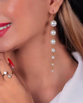 گوشواره آویز مرواریدی زنانه